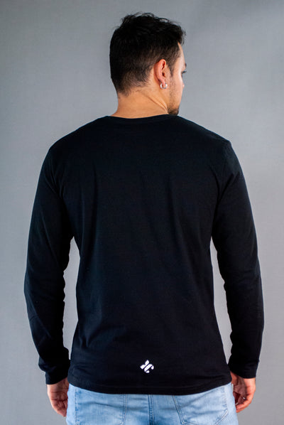 Long Sleeve Black T-Shirt | Long Black T-Shirt For Men | Krdoandco