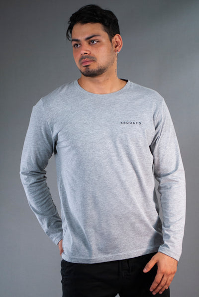 Grey Long Sleeve Shirt | Long Sleeve Grey T-shirt | Krdoandco