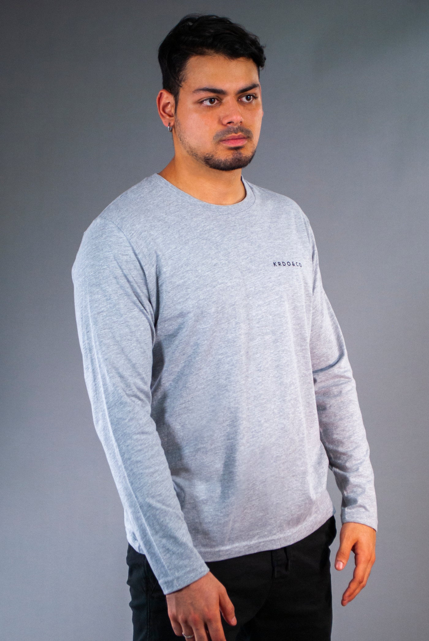 Grey Long Sleeve Shirt | Long Sleeve Grey T-shirt | Krdoandco